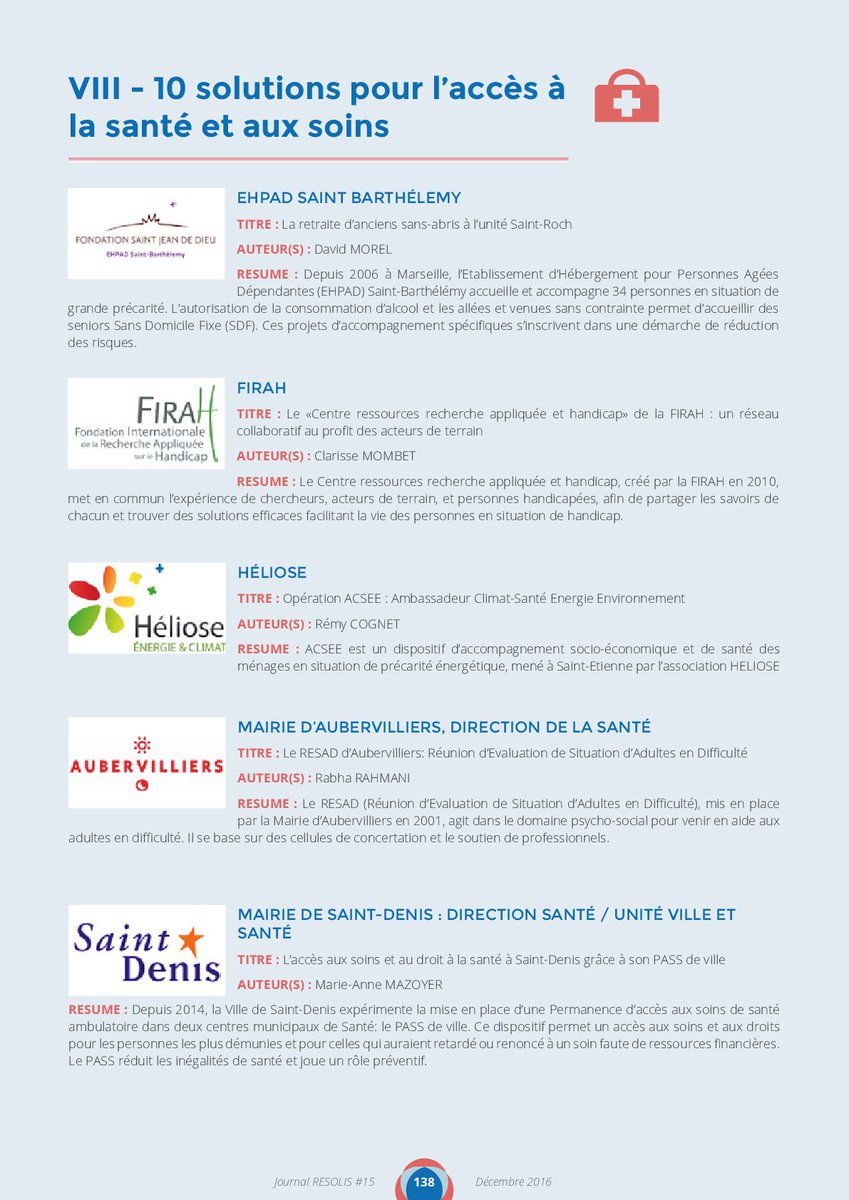 resolis1's tweet photo. @FIRAHandicap @SecoursPop et Fondation @SaintJeandeDieu parmi les 10 solutions #RESOLIS2016 pour la #Sante https://t.co/H0Ji9m8Pau https://t.co/vVpu6mXfp5