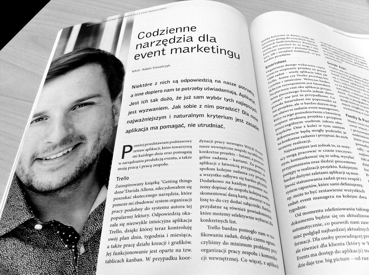 Walk_agency's tweet photo. O aplikacjach do zarządzania pracą swoją i zespołu dla Marketingu w Praktyce opowiada Adam Kowalczyk z #WALKEvents. Polecamy! https://t.co/wTO2dduYV0