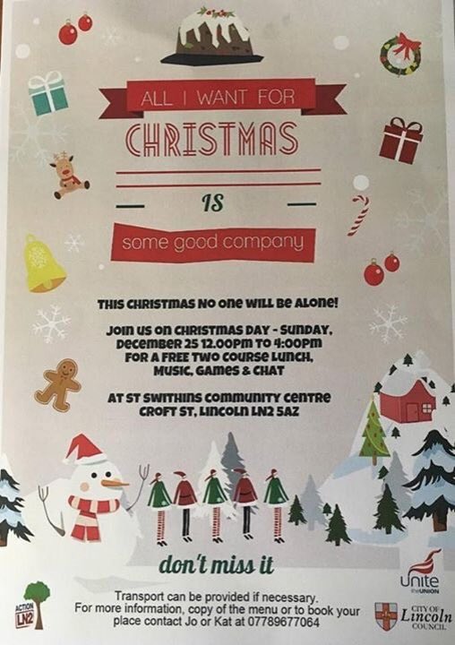 Know someone who might need some company this Christmas? Places still available for a FREE dinner and festive activities🎄🎅🏻