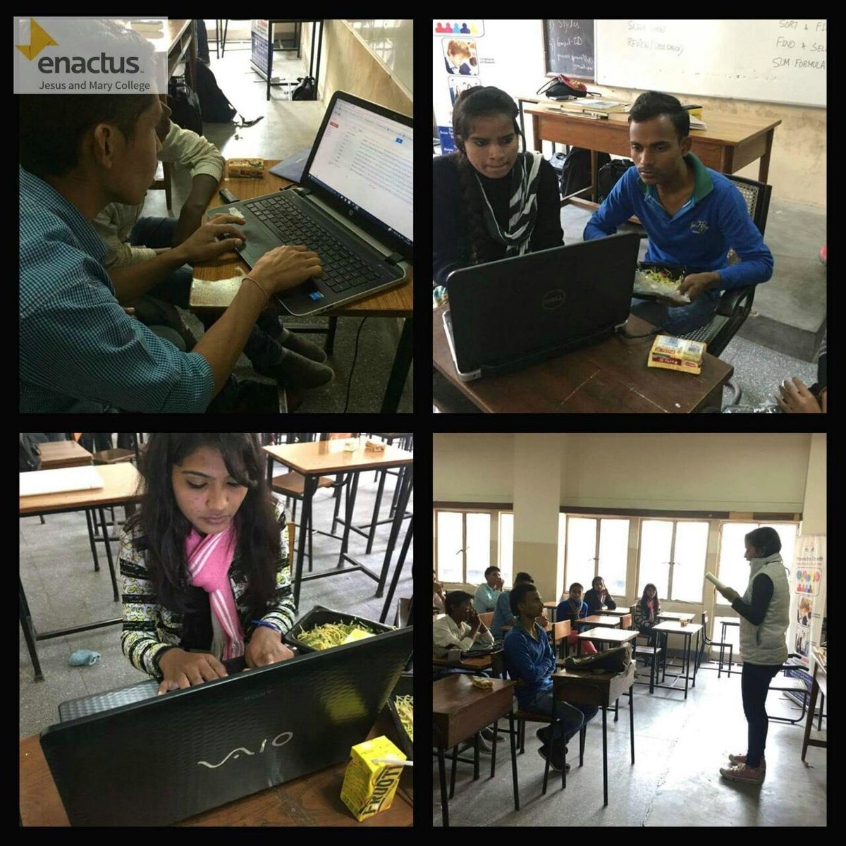 EnactusJmc's tweet photo. The 7th session of YEP focused on imparting two skills that is communication and technology #YEP #eLearning #employmentforall #ITsupport https://t.co/tk8qUGXHWX