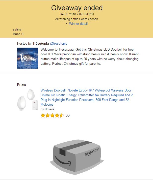 tresutopia's tweet photo. Congratulation🎉  Salina and Briain S🎊, We'll sent our gift to your Amazon address. Many more surprise and gift come soon🎀🎁🎀🎁#xmasgifts https://t.co/Hbw0EtK09V