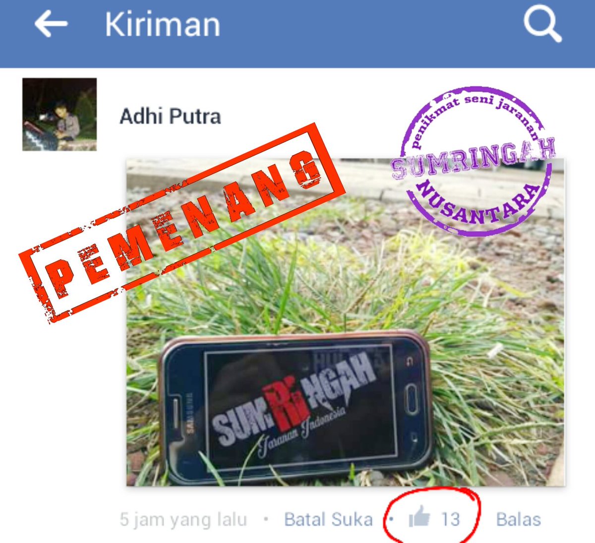 Terima kasih partisipasinya #sumringah