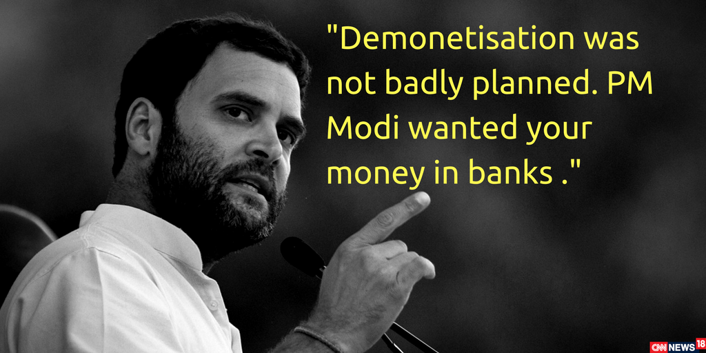 CNNnews18's tweet photo. #LIVE -- Rahul Gandhi's fierce attack on PM Modi #NoteBanPolitics https://t.co/6IcKkwV4I7