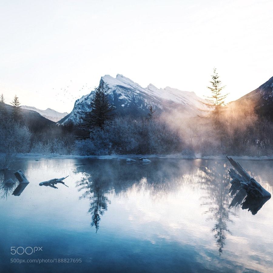 Popular on 500px : -25°f sunrise. mt rundle. vermillion lakes. banff. alberta. by tannerwendell