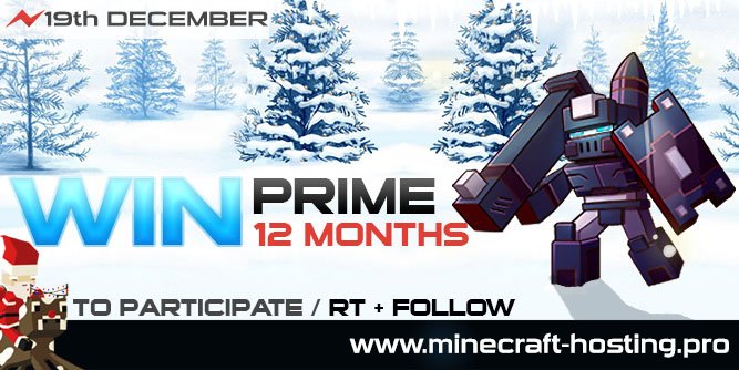 MCHostingPro's tweet photo. ❄️ For the 19th December... ❄️

🎁 Win PRIME for 12 MONTHS ! 🎁

➡️ Rt &amp; Follow

Winner will be announced tomorrow ! https://t.co/gQbjiGGBMl