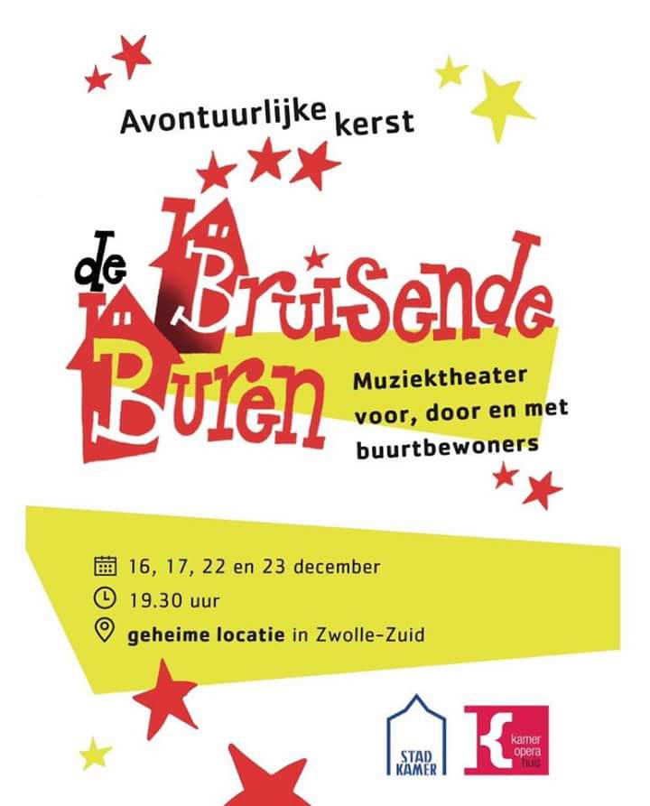 Donderdagavond 22 december brengen wij een paar kerstnummers in de stadskamer (bieb) van Zwolle zuid. Mooi initiatief van Bruisende Buren!