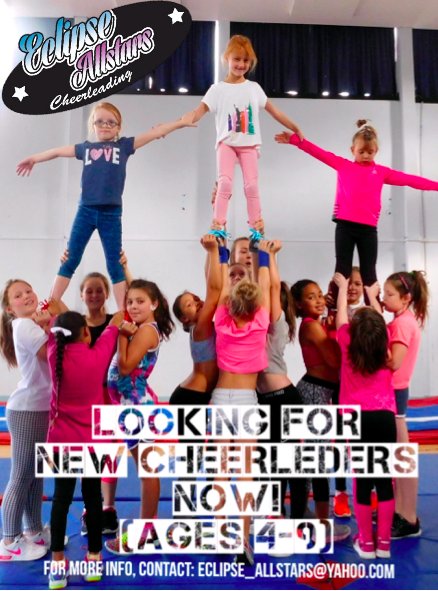 Eclipse_allstar's tweet photo. @fitkidsfboro We are looking for cheerleaders for our BRAND NEW team for children aged between 4-9 years old, starting in January! https://t.co/90mF9Yb0wj