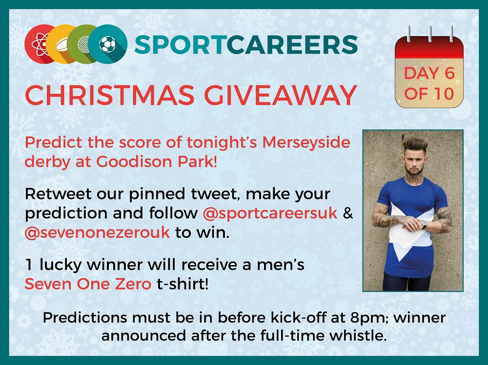 #sportcareersgiveaway DAY 6: RT &amp; predict the final score in tonight's Merseyside derby to win a <a href="/sevenonezerouk/">はるカフェ</a> tee #MerseyMonday #EFC #LFC