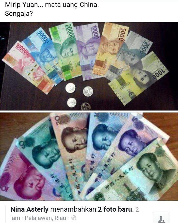 negativisme's tweet photo. Yang alergi atau paranoid karena duit emisi baru dianggap mirip yuan, sini hibahkan sama gue saja, atau akan gue beli setengah harga. Mau? https://t.co/RHaHEOB12X