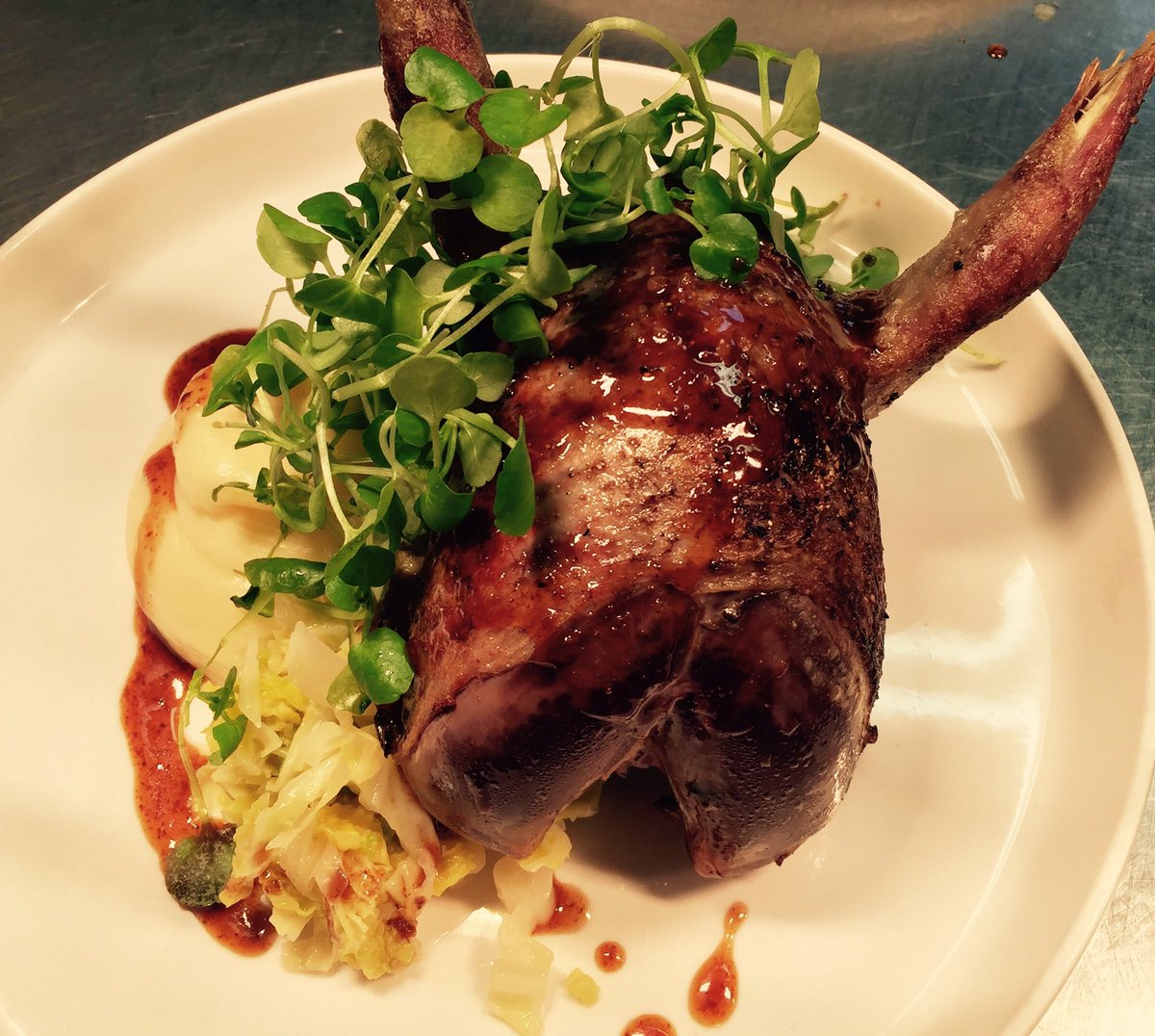 In celebration of #shootingseason -Whole Roasted Grouse #deliciousdinners #game #fulhamfoodies