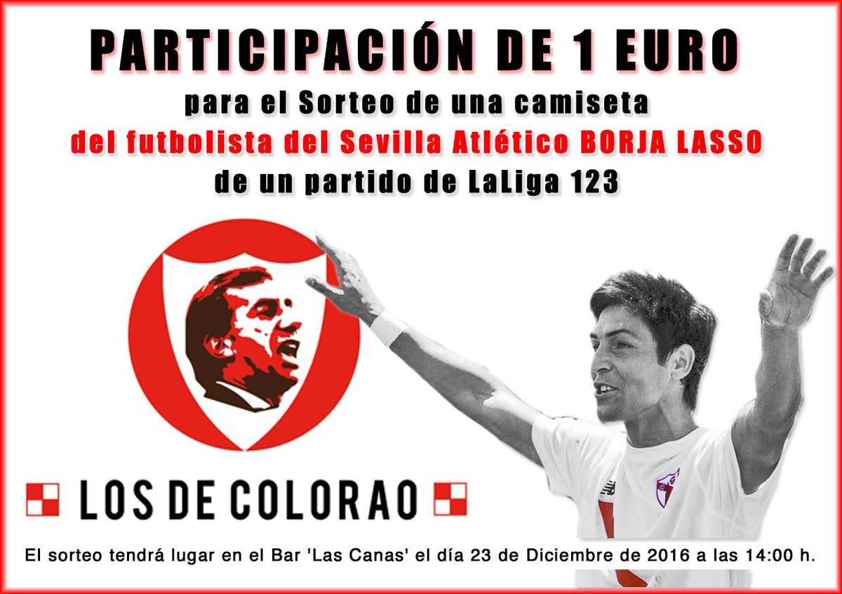 LosdeColorao's tweet photo. Desde hoy podéis comprar a nuestros socios las papeletas para el sorteo de la camiseta del #SevillaAtlético que sortearemos el viernes 23/12 https://t.co/dGcdgsTdgq