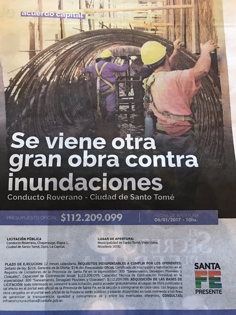 PaloOliver's tweet photo. La gestión d @MiguelLifschitz presente en Santo Tomé con inversiones que van a mejorar la calidad d vida d miles d vecinos c @DanielaQuesta https://t.co/fus7DeYwws