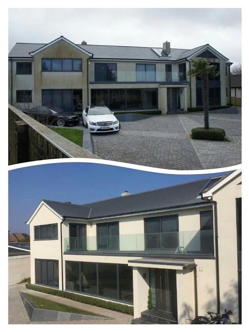 Stonehealth's tweet photo. Look at these before and after shots from @insarend Where the DOFF system easily removed algae and road dirt that had built up over 5 years. https://t.co/G9COl2oQLR