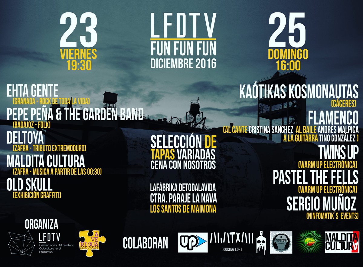 Nacho_lfdtv's tweet photo. 23 y 25 en @LFdTV os esperamos con Música en directo, exhibición de pintura, Tapas buenísimas y muchas cosas más. https://t.co/hQrEMOvBc1