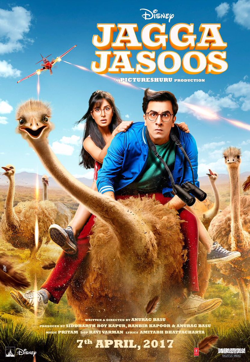 fameskymedia's tweet photo. Check out the first look of #JaggaJasoos starring #RanbirKapoor #KatrinaKaif directed by @basuanurag #7thApril2017 . https://t.co/iIHUoYqm0O