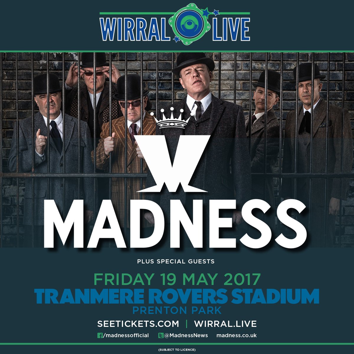 MadnessNews's tweet photo. #WirralLive 2017! See you next year at the mighty @tranmererovers. Tickets on sale 9am on Tuesday 20th December: https://t.co/Uw2ls8YRUs https://t.co/rjHMuQ53l9