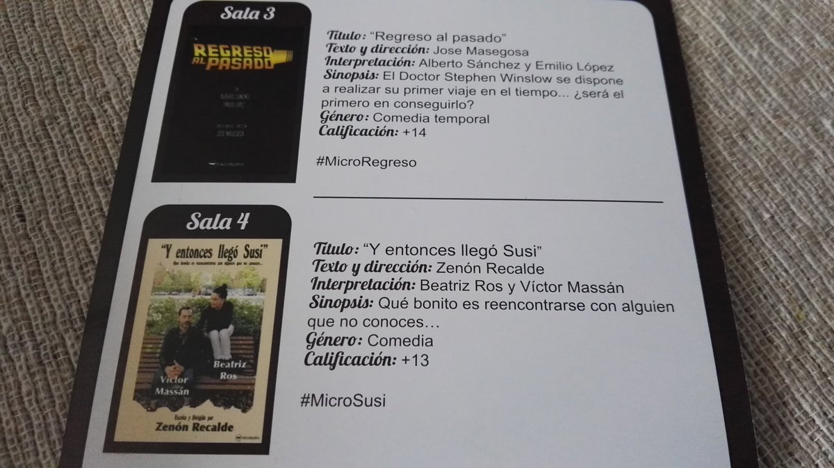 EmiliaChacon's tweet photo. El #microteatro siempre es un planazo. #Microsusi y #Microregreso ¡Actorazos! @microteatro @_BeatrizRos @zenonrecalde https://t.co/Vf5WJ6sZXg