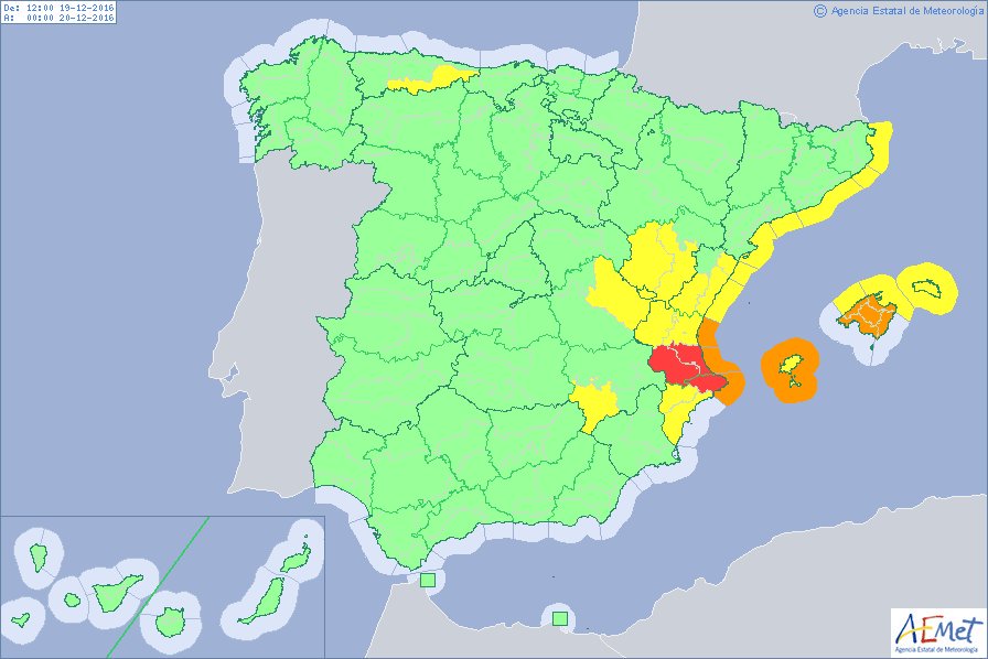 #ProtecciónCivil aconseja extremar las precauciones por persistencia del temporal en #Levante y #Baleares ⚠️RIESGO EXTREMO en C.Valenciana⚠️