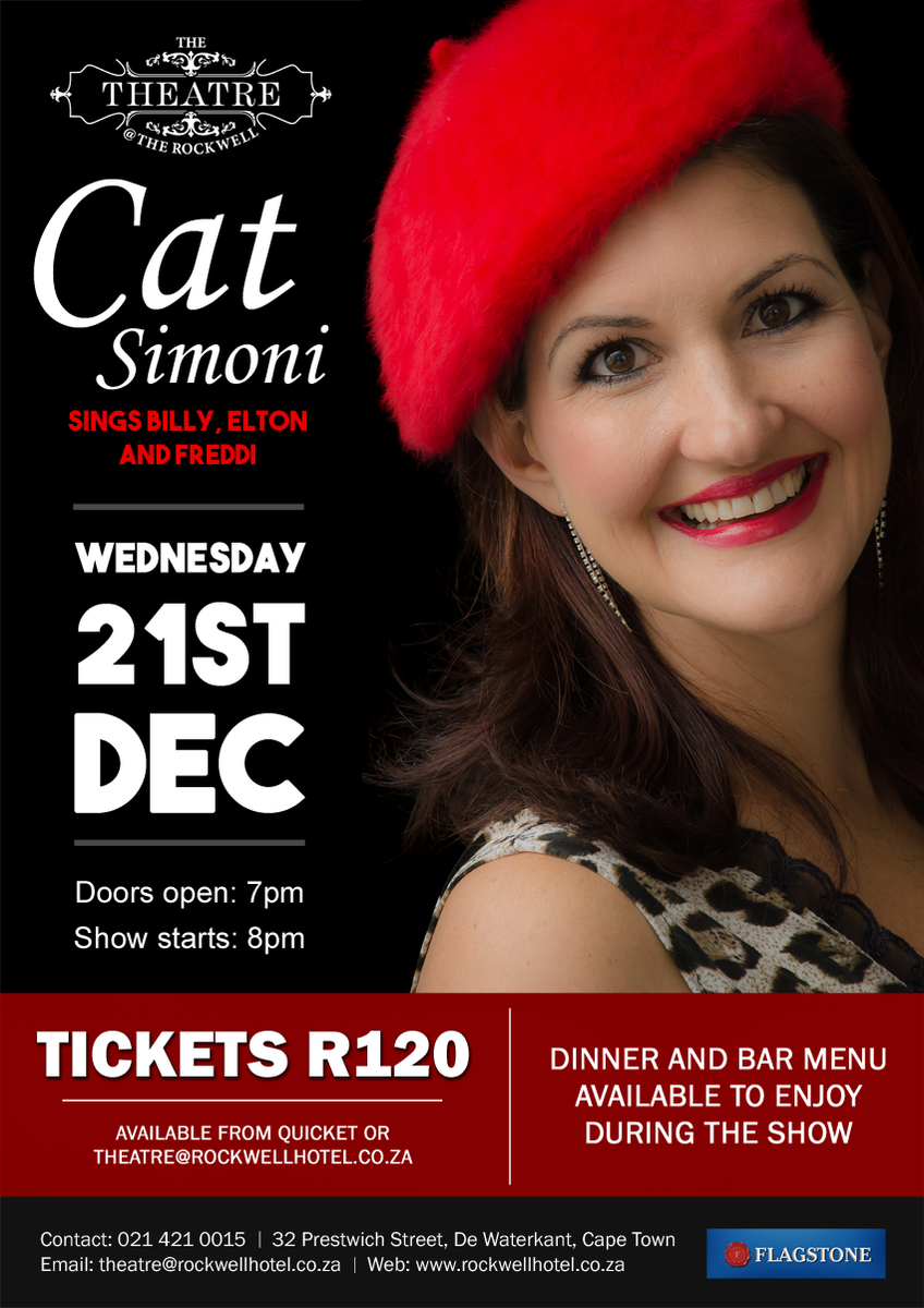 RockwellTheatre's tweet photo. #catsimoni #talent #live Join us at the @RockwellTheatre on Wednesday 21 December! https://t.co/nx7sEBWqXW