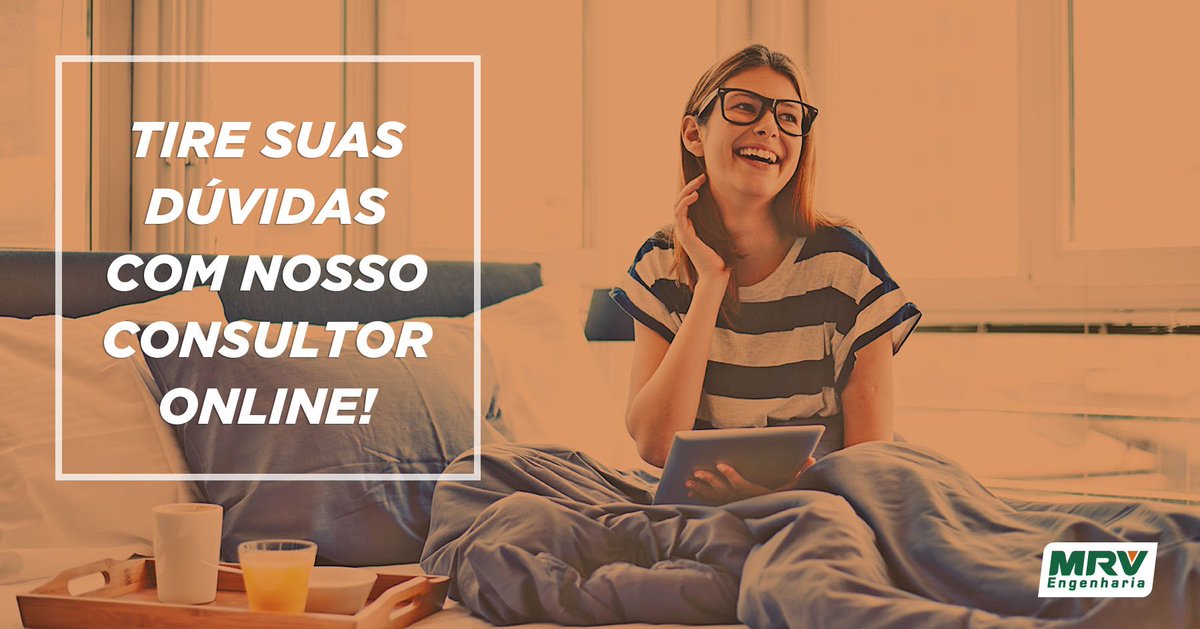 Tire todas as suas dúvidas sem sair de casa com um dos nossos consultores online.
Acesse: mrv.vc/chattwitter