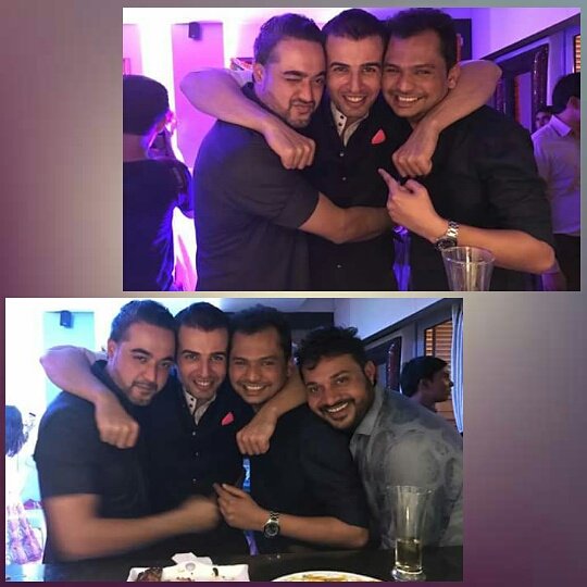 #JayBhanushali with his friends #PunitSingh #AjaySingh & #VijayPalande at #MunnaSingh & #LeenaPanchal's wedding.. PC: @punitsinghstyle