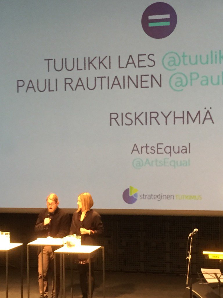 Go #artsequal #stn #tasaarvo -seminaari at #uniarts !