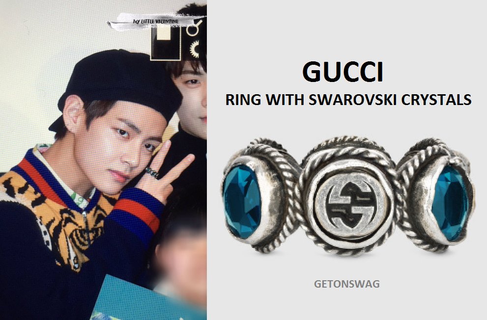 gucci ring with swarovski crystals