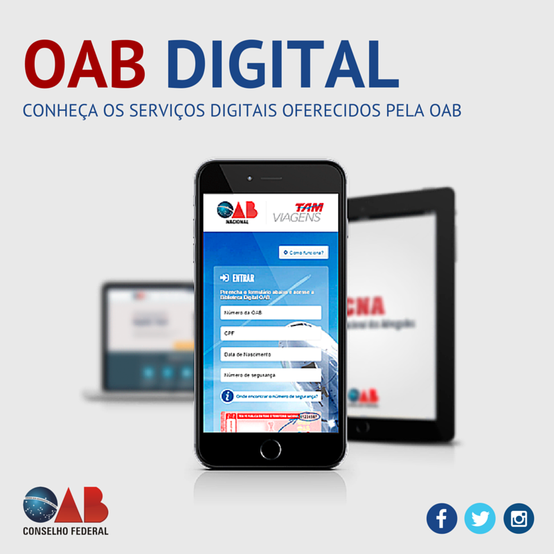 CFOAB's tweet photo. Conheça a #OABDigital, uma inovação que a Ordem coloca à disposição da advocacia, https://t.co/92Z3awxTii 💻📱📡 https://t.co/38JyzmjTgL