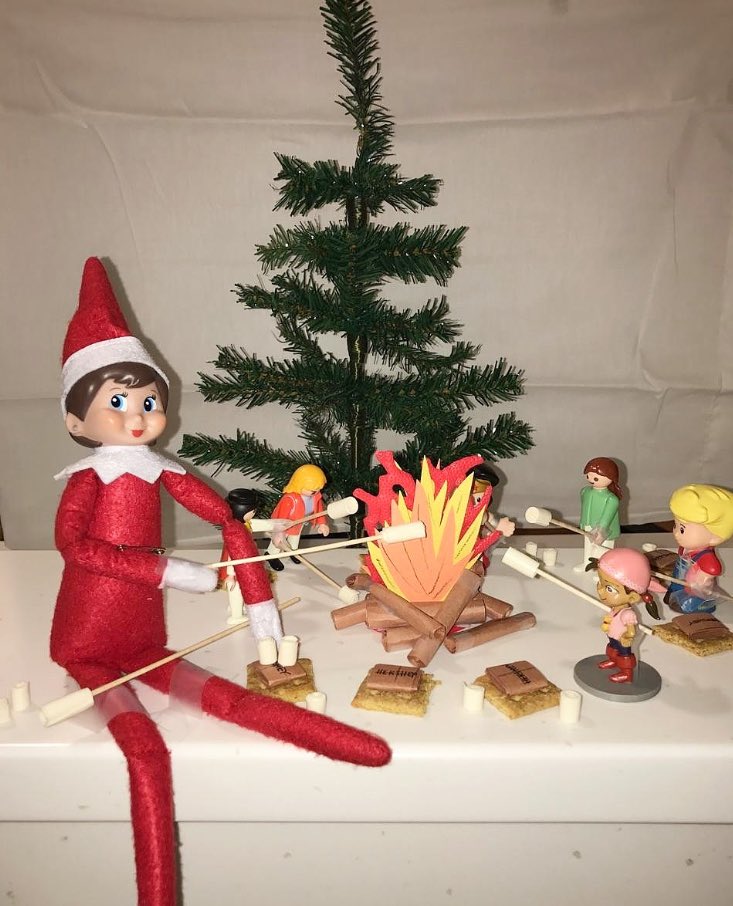 Gotta keep warm on these cold #PedsICU nights, nothing like s'mores to make things just right! #elfonashelf #winter