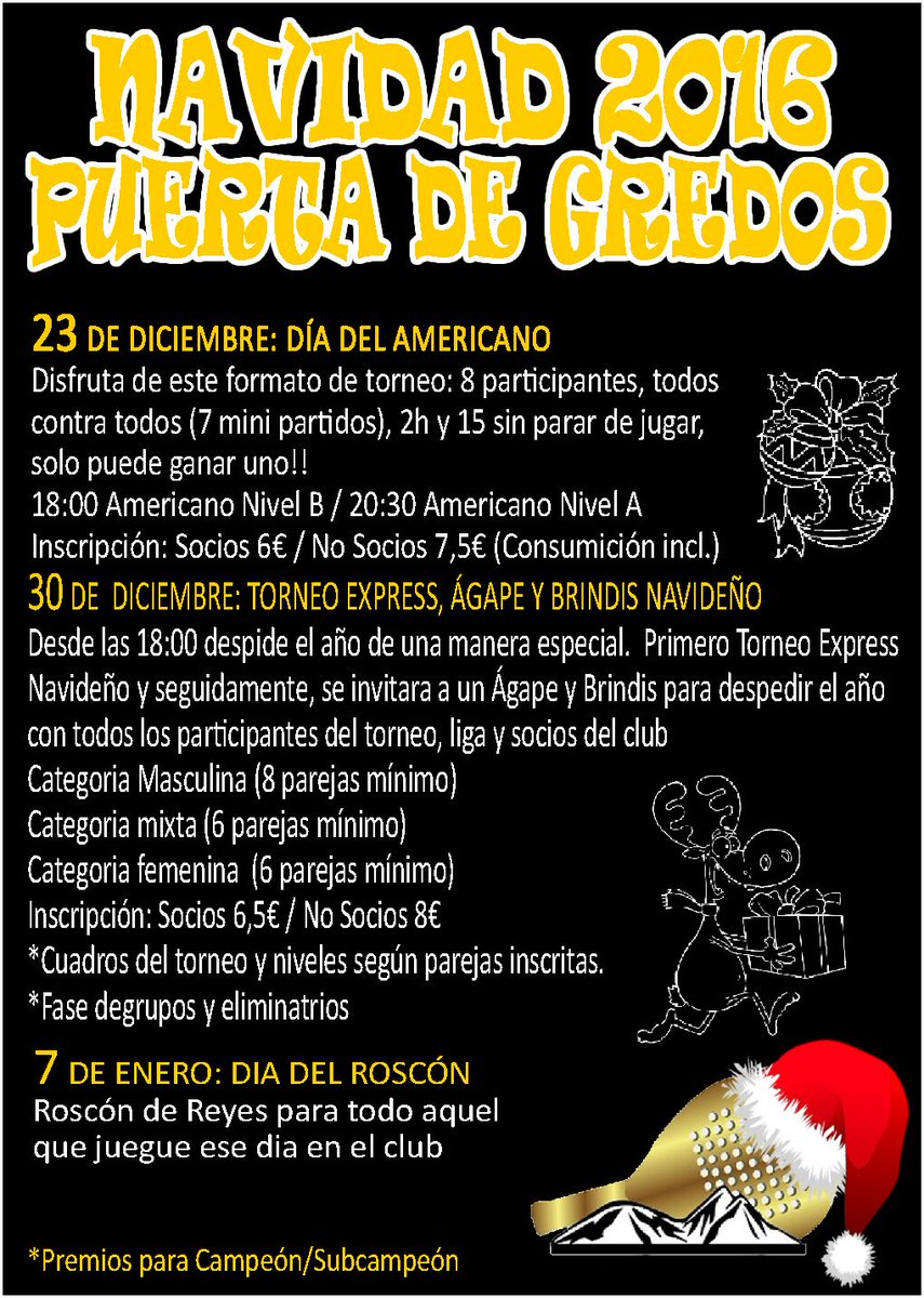 puertadegredos's tweet photo. Estas fiestas desconecta y disfruta jugando al pádel!!  @deportesavila @DeportesDAV @Aserpadel @CandeledaClub @padel_casavieja https://t.co/VFFyCGX9wU