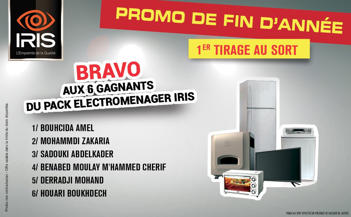 Félicitation aux six 1ers gagnants de la #Tombola #IRIS .43 autres packs et 1 voiture à gagner. Pour plus d'infos >>bit.ly/2hMHDgF