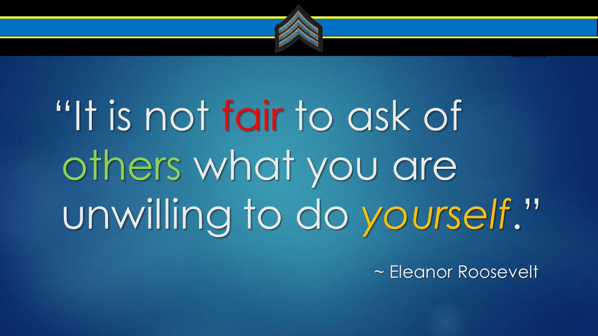 tbl_leadership's tweet image. TBL LEADERSHIP: "It is not fair to ask of others what you are unwilling to do yourself."