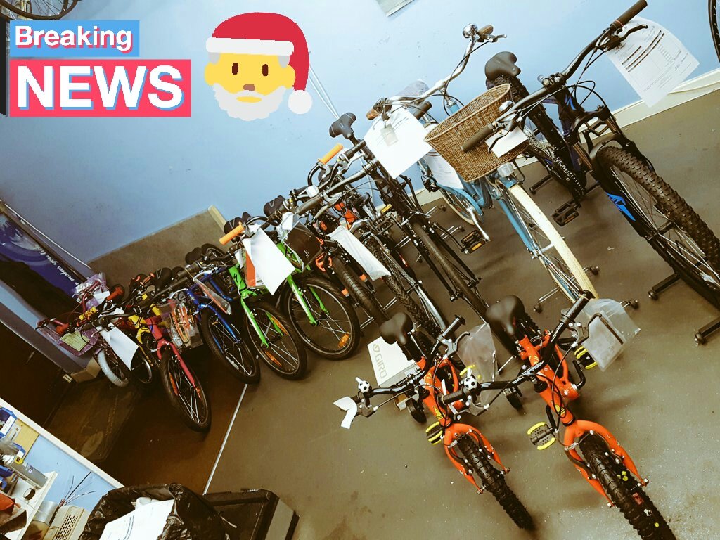 rickgreencycles's tweet photo. Message for Mr. S Claus, Christmas bikes are ready to collect. Best wishes, the RGC Elves. https://t.co/nqVBPm0DcL