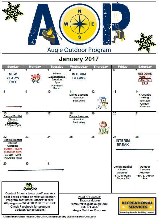 JANUARY AOP Events!!