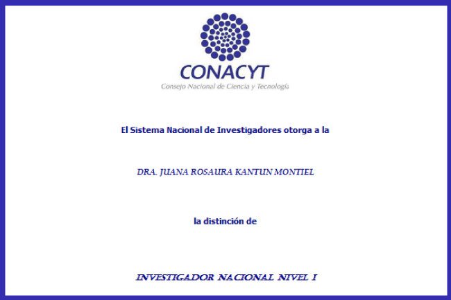 InvestigacionUM's tweet photo. Adquiere Dra. Rosaura Kantún distinción del SNI como miembro nivel 1 https://t.co/578gkjzXUv https://t.co/Kcvk7d6WmE