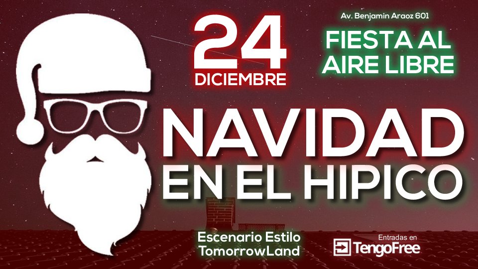 TengoFree's tweet photo. LA FIESTA DE NAVIDAD QUE ESPERABAS 

Fiesta al aire libre | Césped | Escenario estilo TomorrowLand

Entradas en #TengoFree #NavidadHipico https://t.co/sMt2vlo3r5