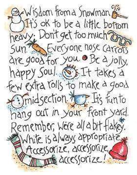 SherryTulsa's tweet photo. #snowmanwisdom https://t.co/wtLdcxnlR0