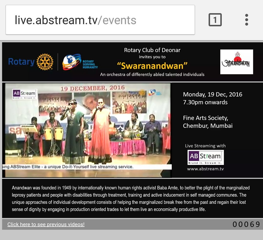 abstreamtv's tweet image. Happy to see #RotaryClubofDeonar using our #ABStream Elite laptop version to #livestream their charity program