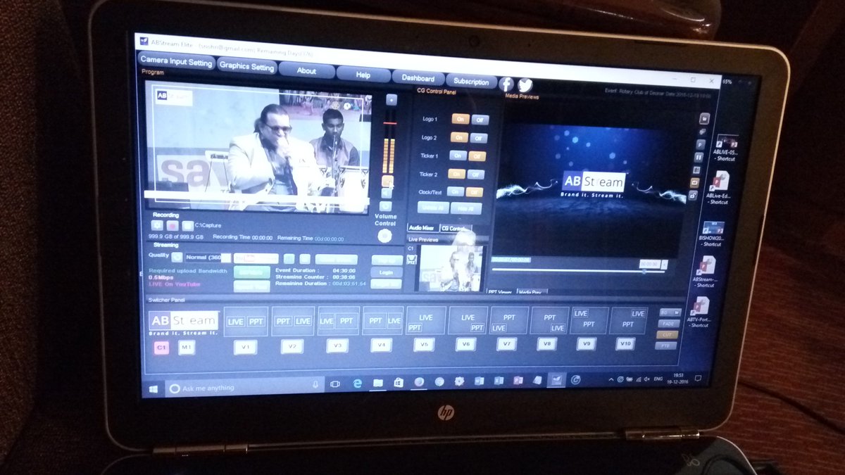 abstreamtv's tweet image. Happy to see #RotaryClubofDeonar using our #ABStream Elite laptop version to #livestream their charity program