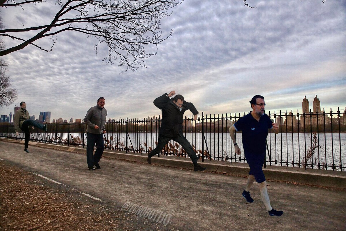 Rajoy corriendo, saltando, etc.