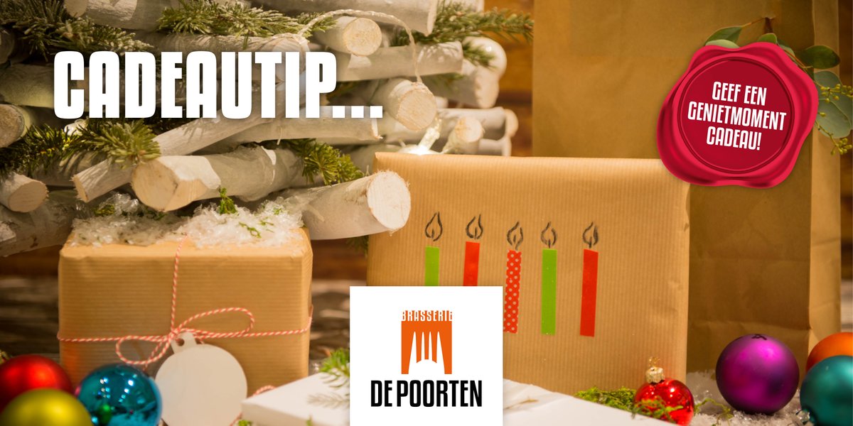 DePoorten's tweet photo. Last minute nog een #kerstgeschenk scoren? Verras hem/ haar met een genietmoment bij de Poorten! Ook leuk om samen van te komen genieten! https://t.co/Mzv24igmCl