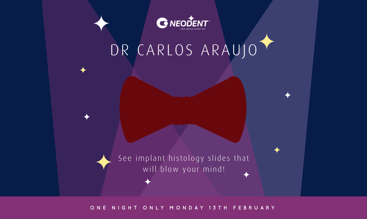 Dr Carlos Araujo speaking on-Understanding the clinical behaviour of Cone Morse Implant. Feb 2017 Phone: 01293 560777 for more information