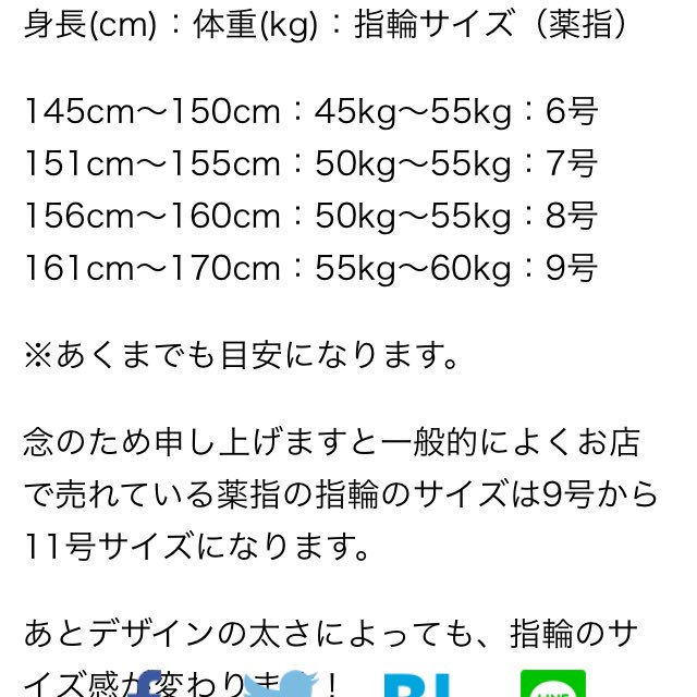 指輪サイズ
