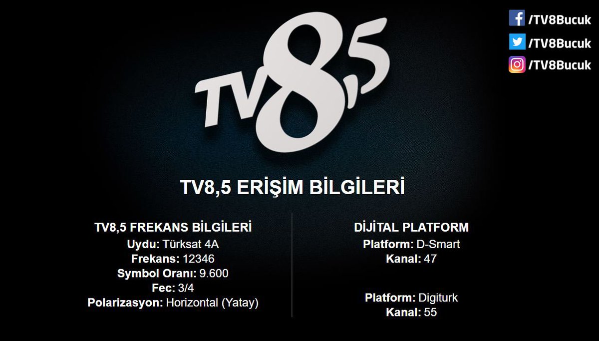 TV8Bucuk's tweet photo. Sevgili izleyiciler bizi uydu, D-Smart ve Digiturk üzerinden izleyebilirsiniz. https://t.co/TNsxKdc578