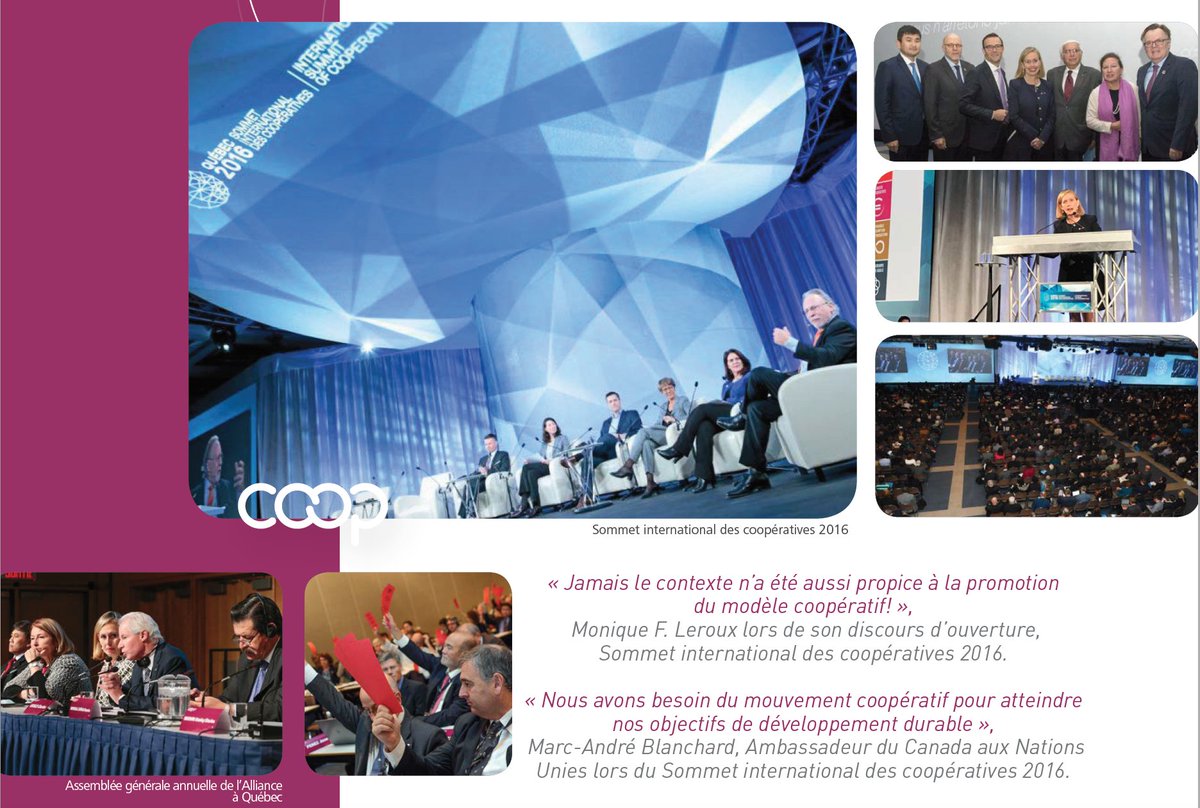 SommetInterCoop's tweet photo. "Jamais le contexte n’a été aussi propice à la promotion du modèle coopératif!" @MoniqueFLeroux lors du #SICOOP16 https://t.co/sSVKMRdEUY https://t.co/M2n9BfE3c5