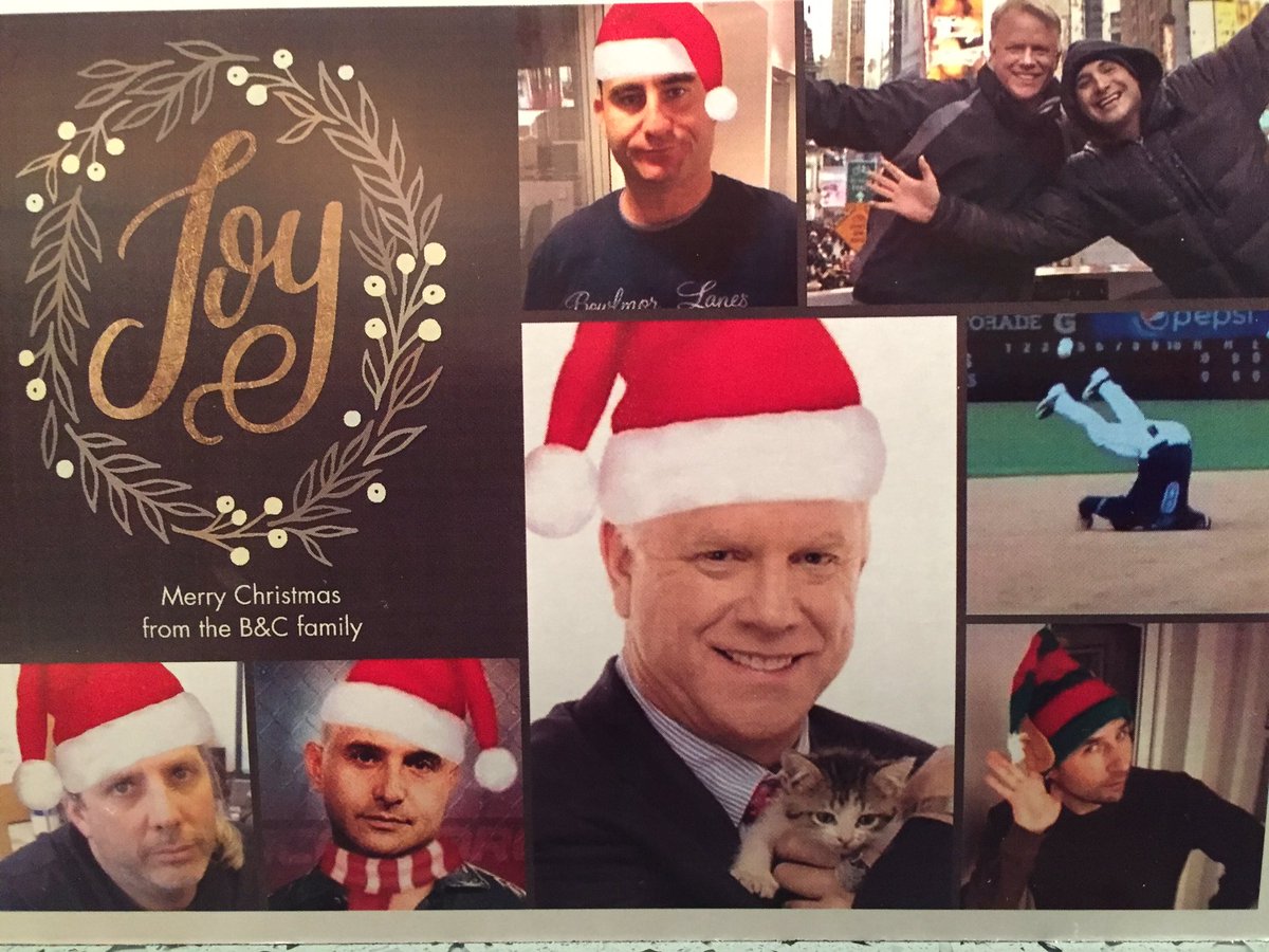 WFANmornings's tweet photo. Seasons Greetings from our Team to yours. Or something like that. Card via @IzzoOnTheRadio https://t.co/LUEiwnicoH