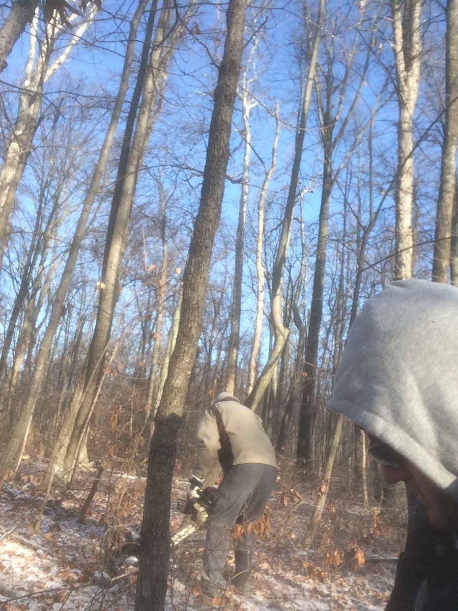 GMSMrG's tweet image. With @ChadLensman @PrincipalCMill cutting the path for the @GrahamSchools Land Lab #itwillbefuntheysaid #9amonfirstdayoff #singledigittemps