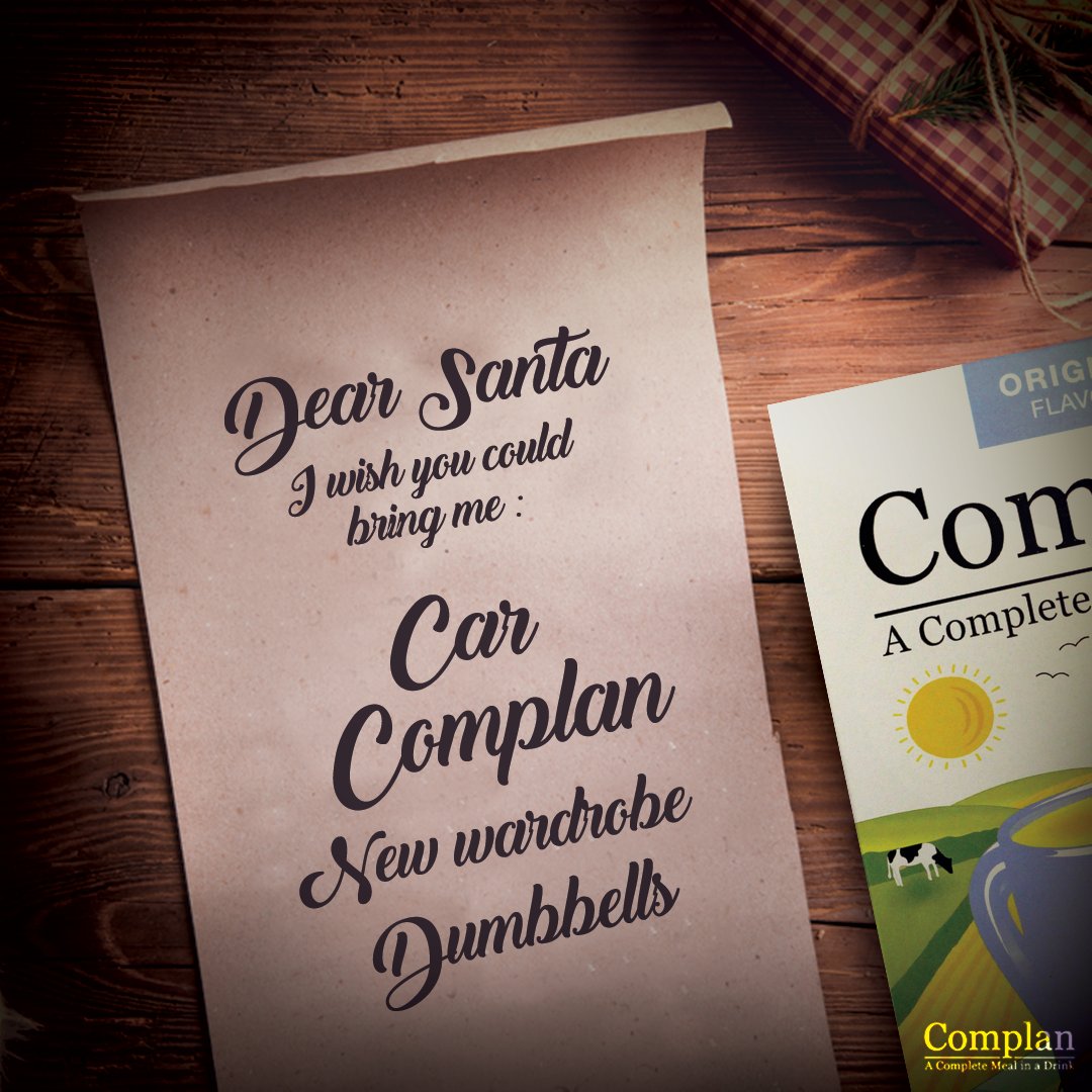 ComplanNigeria's tweet photo. We are making our Christmas list and checking it twice. What's on your list? Ours definitely has Complan on it. #ComplanCompleteMeal https://t.co/fjOKZJ0jq7