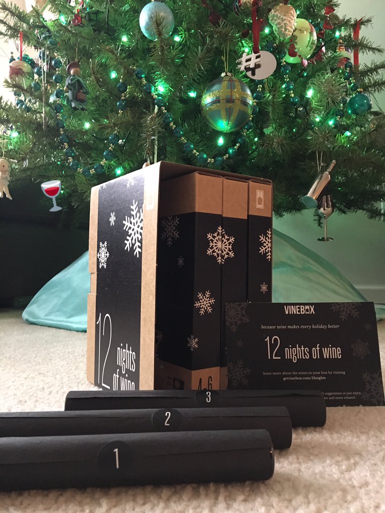 jenb's tweet photo. First (of many) gifts to myself this holiday season! @getVINEBOX #TwelveNightsOfWine #AdventCalendar https://t.co/w07d6QphdD