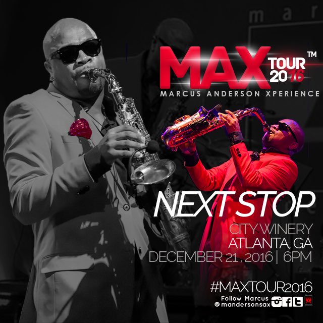 mandersonsax's tweet photo. Wow... Only two more shows left on the #MAXTour! Atlanta, I'm so excited. Get ready for an Amazing time #MAXTour2016 https://t.co/LziSiCoUhs